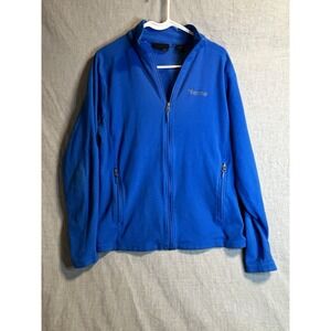 Marmot Women's Blue Fleece Embroidered Full Zip Soft Jacket Size Medium